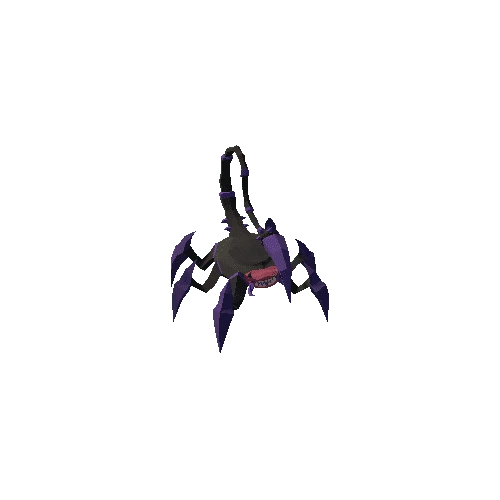 Polygonal Alien Horror Purple